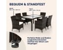 Casaria Garten-Essgruppe 6+1 mit Polyrattan und Sicherheitsglas Bild 5