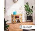 Casaria Schuhbank aus massivem Akazienholz mit 3 Ebenen Bild 1