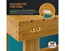 Casaria Schuhbank aus massivem Akazienholz mit 3 Ebenen Bild 4