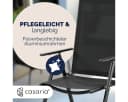 Casaria Gartenstuhl Hochlehner Klappbar 8-fach Verstellbar Aluminium Schwarz Bild 5