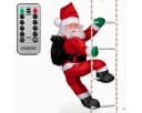 monzana Weihnachtsmann auf Leiter mit 40 LEDs, 90cm, rot, dimmbar, Timer, IP44 Bild 2