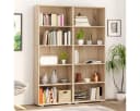 Casaria Bücherregal Vela Eiche Holz 5 Fächer Bild 1