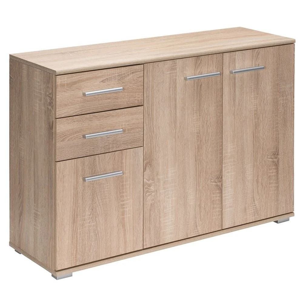 Casaria Kommode Alba mit 3 Türen, 2 Schubladen und höhenverstellbaren Böden - Bild 2