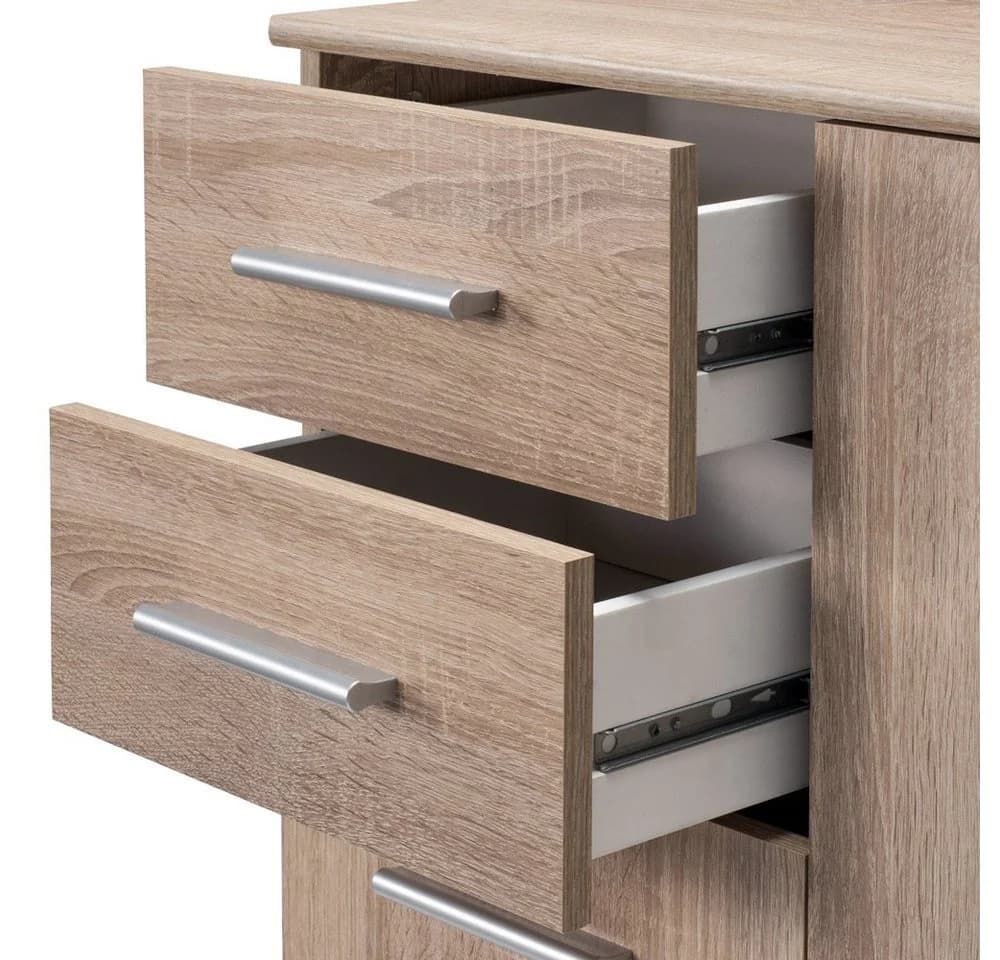Casaria Kommode Alba mit 3 Türen, 2 Schubladen und höhenverstellbaren Böden - Bild 3