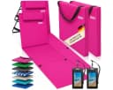 Detex Gartenliege Strandmatte Gepolstert Rosa mit Rückenlehne Bild 2