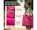 Detex Gartenliege Strandmatte Gepolstert Rosa mit Rückenlehne Bild 4