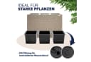 Casaria Pflanzkübel 3er Set Creme Polyrattan Bild 5