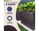 Casaria Pflanzkübel 4 Innentöpfe Braunes Polyrattan Design Bild 1
