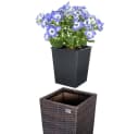Casaria Pflanzkübel 3er Set Polyrattangeflecht Übertopf Wasserabfluss Bild 1