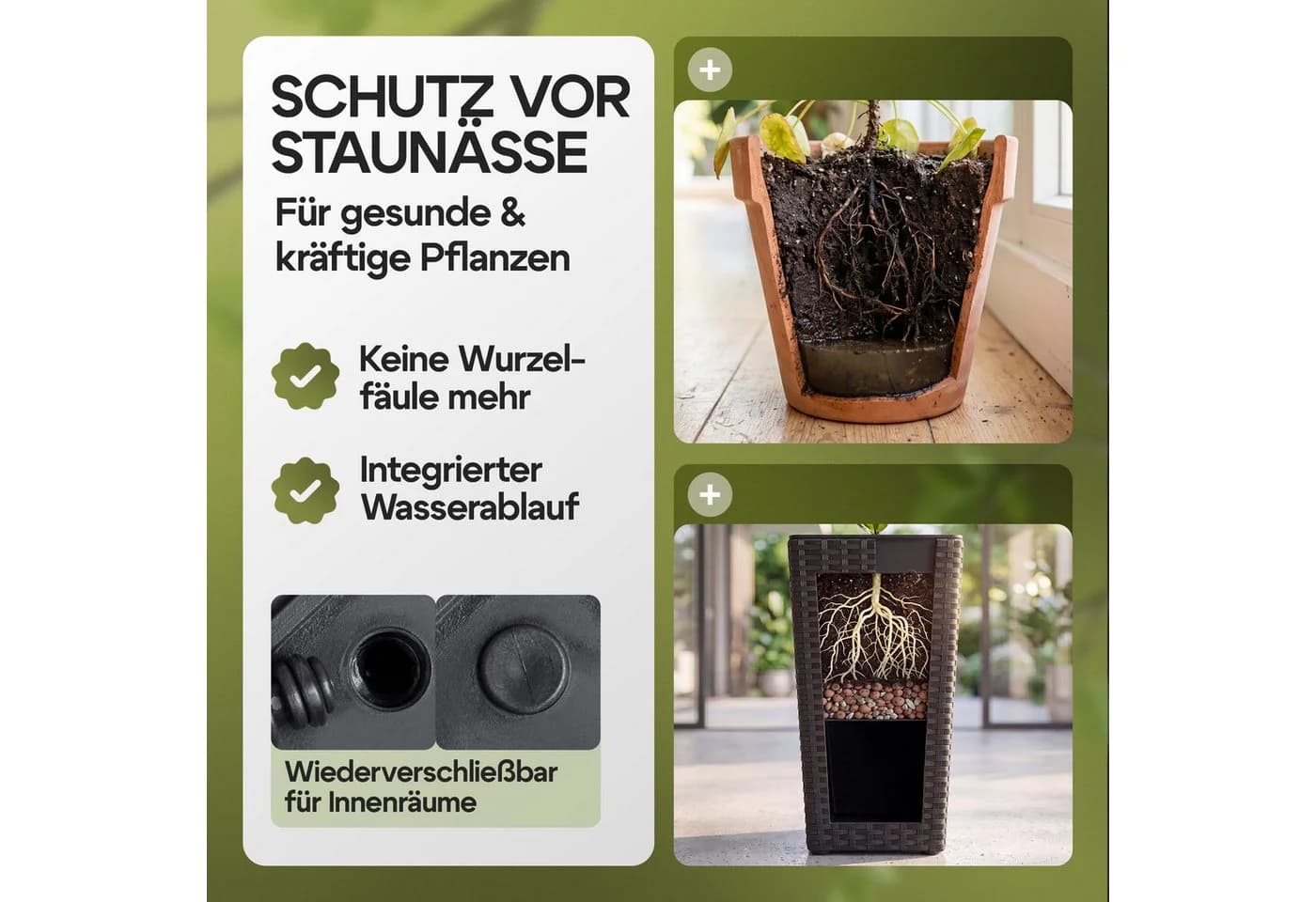 Casaria Pflanzkübel 3er Set Polyrattangeflecht - Bild 5