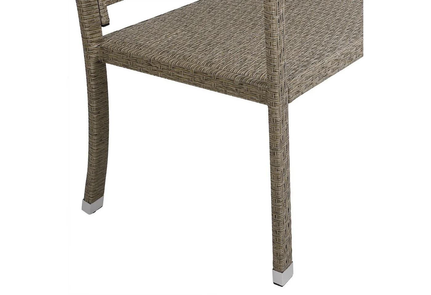Casaria Gartenbank Creme Wetterfest 320kg Polyrattan - Bild 3