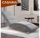 Casaria Relaxliege London Grau Ergonomisch Gepolstert 180kg Belastbarkeit Bild 1