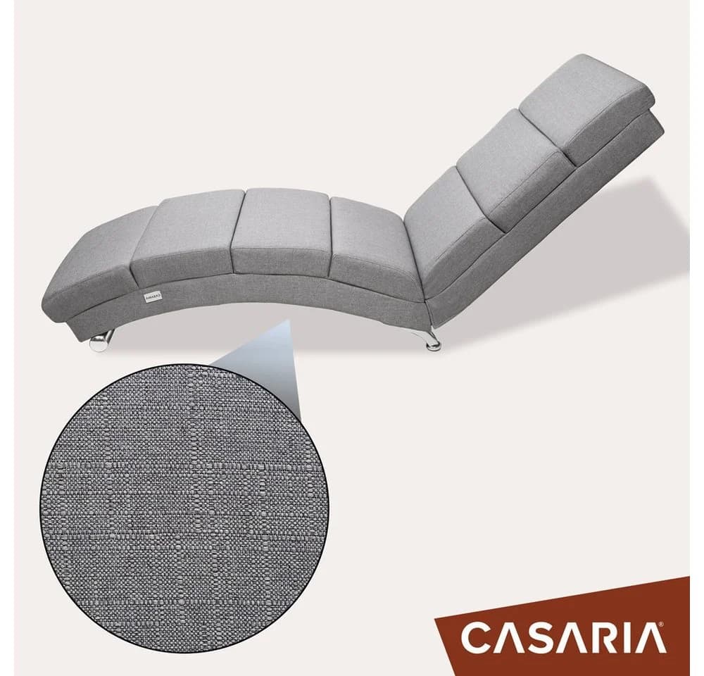 Casaria Relaxliege London Grau Ergonomisch Gepolstert 180kg Belastbarkeit - Bild 5