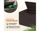 Casaria Auflagenbox Rato Plus Braun 290L mit Rollen Bild 5