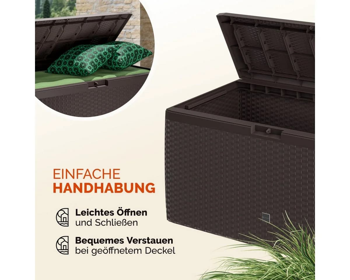 Casaria Auflagenbox Rato Plus Braun 290L mit Rollen - Bild 5