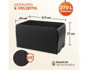 Deuba Auflagenbox Marvel Plus 270L UV-beständig Anthrazit Bild 3