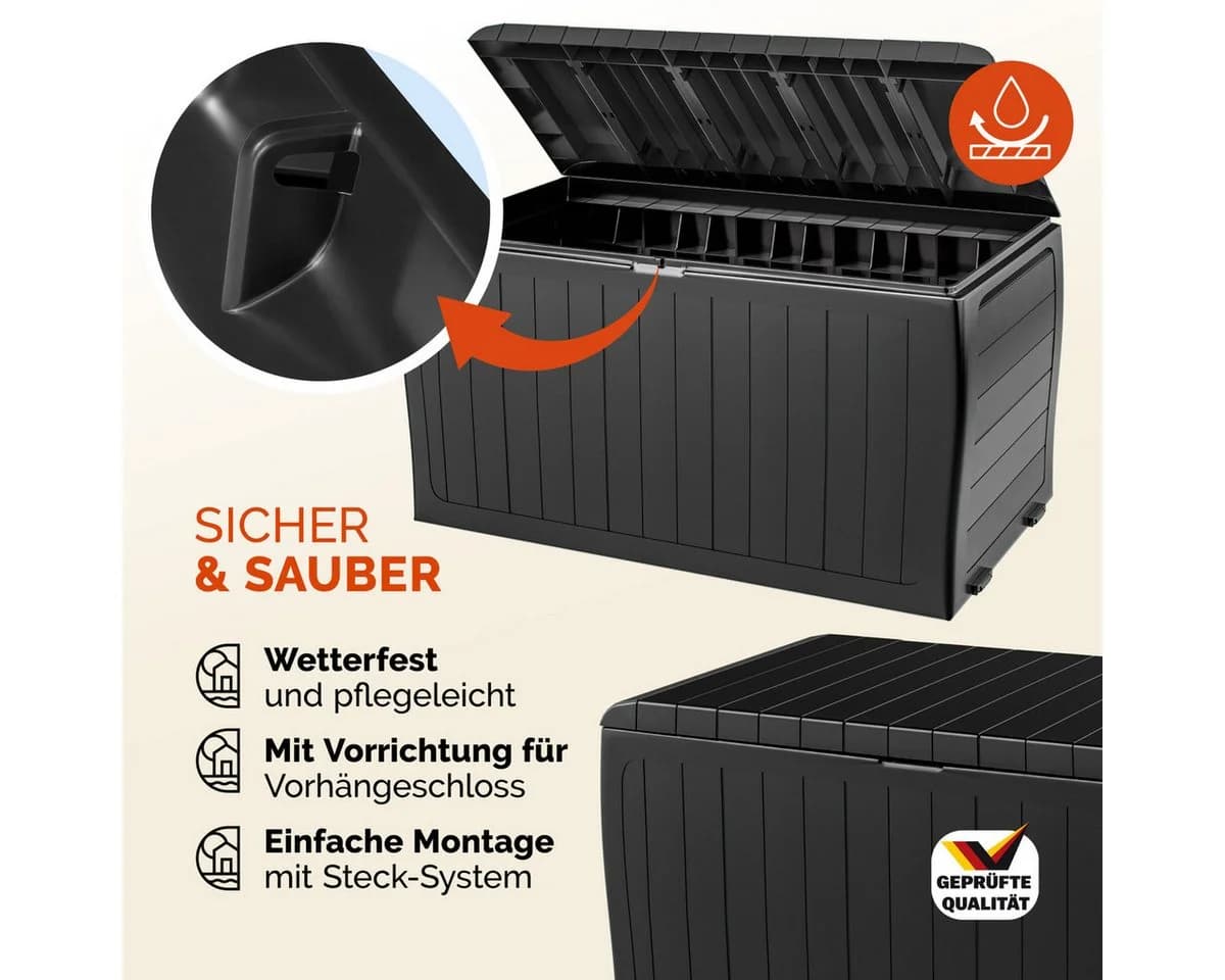 Deuba Auflagenbox Marvel Plus 270L UV-beständig Anthrazit - Bild 4
