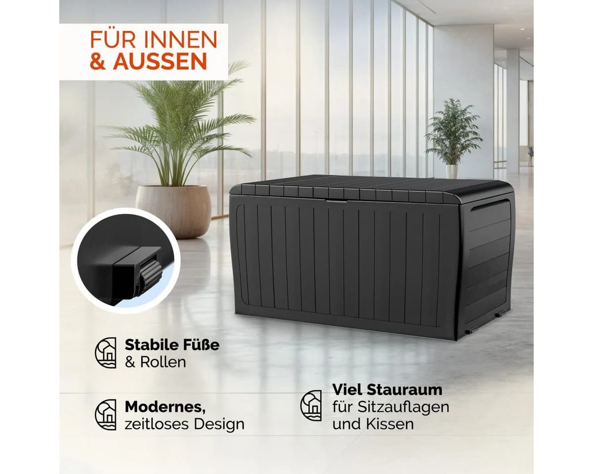 Deuba Auflagenbox Marvel Plus 270L UV-beständig Anthrazit - Bild 5