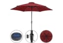Kingsleeve Sonnenschirm Rot mit LED und Solar Bild 1