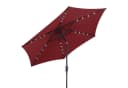Kingsleeve Sonnenschirm Rot mit LED und Solar Bild 2