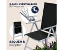 Casaria Garten-Essgruppe Bern 7-tlg. Aluminium & Glas Silber/Schwarz Bild 3