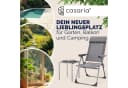 Casaria Gartenstuhl 2er Set Hochlehner 7-fach Verstellbar Alu Klappbar Grau Bild 1