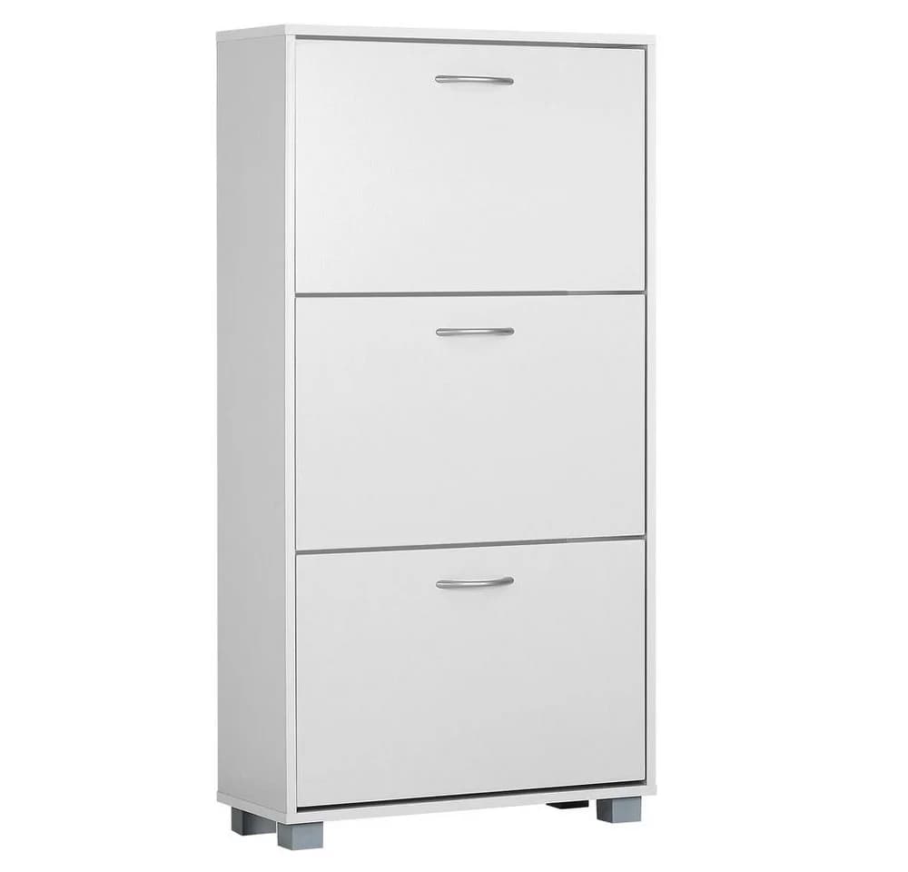 Casaria Schuhschrank 3 Klappen Weiß Schwarz Braun - Bild 2