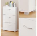 Casaria Schuhschrank 3 Klappen Weiß Schwarz Braun Bild 3