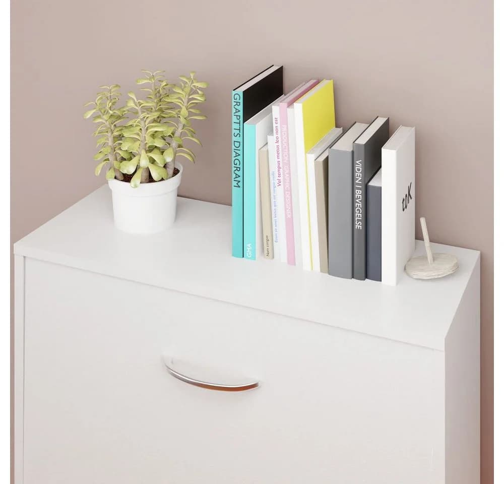 Casaria Schuhschrank 3 Klappen Weiß Schwarz Braun - Bild 5