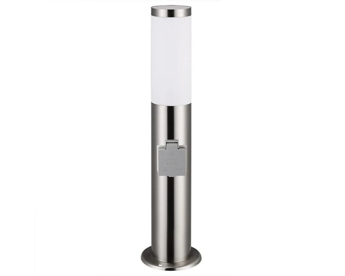 monzana Gartenleuchte Edelstahl IP44 mit Steckdose Silber - Bild 3