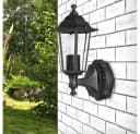 monzana Gartenleuchte Krysante Wandleuchte Anthrazit E27 Landhausstil Bild 1