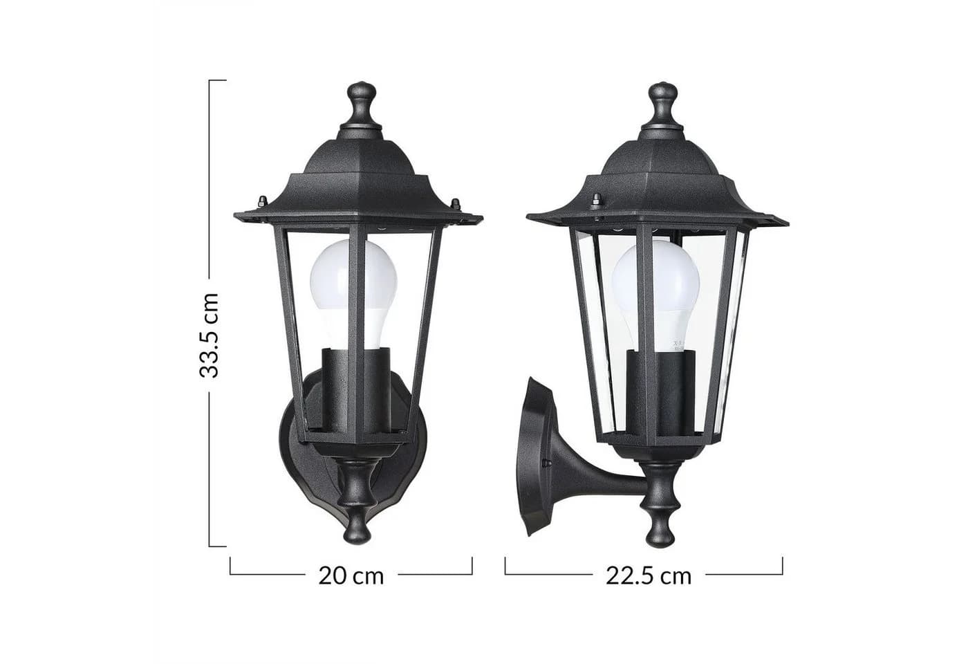 monzana Gartenleuchte Krysante Wandleuchte Anthrazit E27 Landhausstil - Bild 5