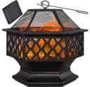 Gardebruk Feuerschale Feuerkorb Garten mit Funkenschutz Abdeckung Rost-Optik Grill Groß 70cm Bild 2