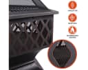 Gardebruk Feuerschale Feuerkorb Garten mit Funkenschutz Abdeckung Rost-Optik Grill Groß 70cm Bild 3