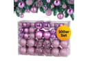 Casaria Weihnachtsbaumkugel 100er Set Rosa, Gold, Silber, Rot, Kupfer Bild 2