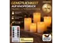 Deuba LED-Kerze mit Timer flackernd Echtwachs Dimmfunktion Warmweiß 1xSet je 5 Größen Bild 3