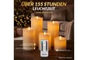 Deuba LED-Kerze mit Timer flackernd Echtwachs Dimmfunktion Warmweiß 1xSet je 5 Größen Bild 4