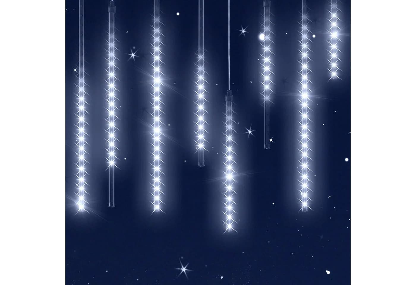 Weiße Lichterkette für festliche Weihnachtsstimmung