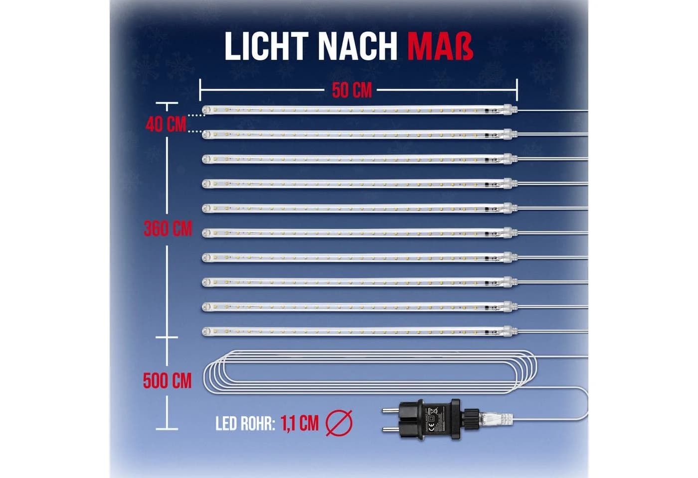 Weiße Lichterkette für festliche Weihnachtsstimmung - Bild 3