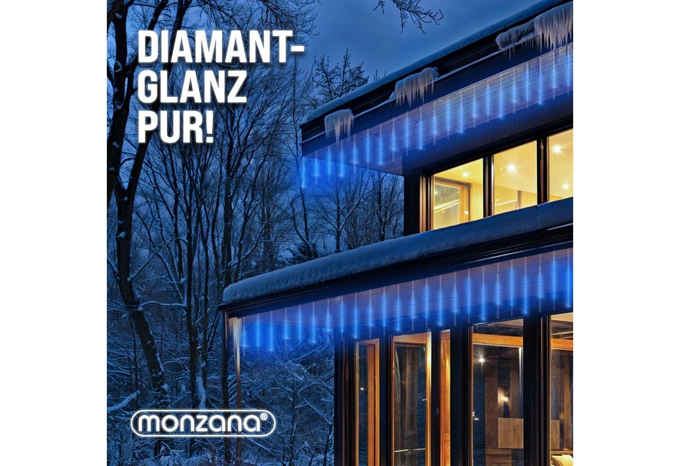 MONZANA Lichterkette Meteorschauer 480 LED Außen Wasserdicht 10 Röhre je 50 cm - Bild 5