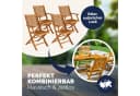 Casaria Gartenstuhl Sydney 4er-Set Akazie Holz FSC®-zertifiziert Klappbar Bild 4