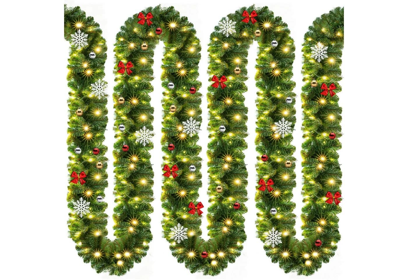 Casaria Kunstgirlande 10m 160 LEDs Warmweiß IP44 mit Fernbedienung - Bild 2