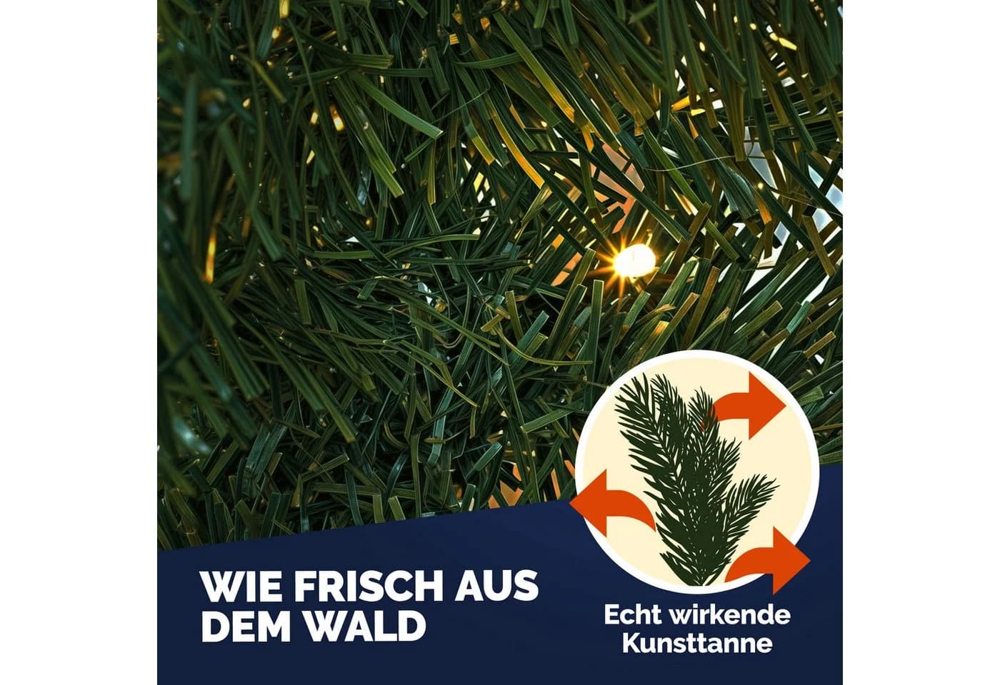Casaria Kunstgirlande 10m 160 LEDs Warmweiß IP44 mit Fernbedienung - Bild 5