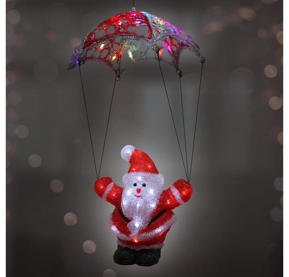 Deuba LED Dekofigur Acryl Weihnachtsmann Außen Innen - Bild 3