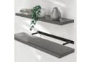 Casaria Wandboard Grau Hängeregal mit Halterung 15kg Tragkraft Hochglanz Bild 2