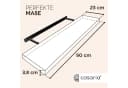 Casaria Wandboard Dunkle Eiche Hängeregal mit Halterung Bild 3