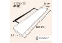 Casaria Wandboard Eiche Schweberegal 110cm mit Halterung Bild 3