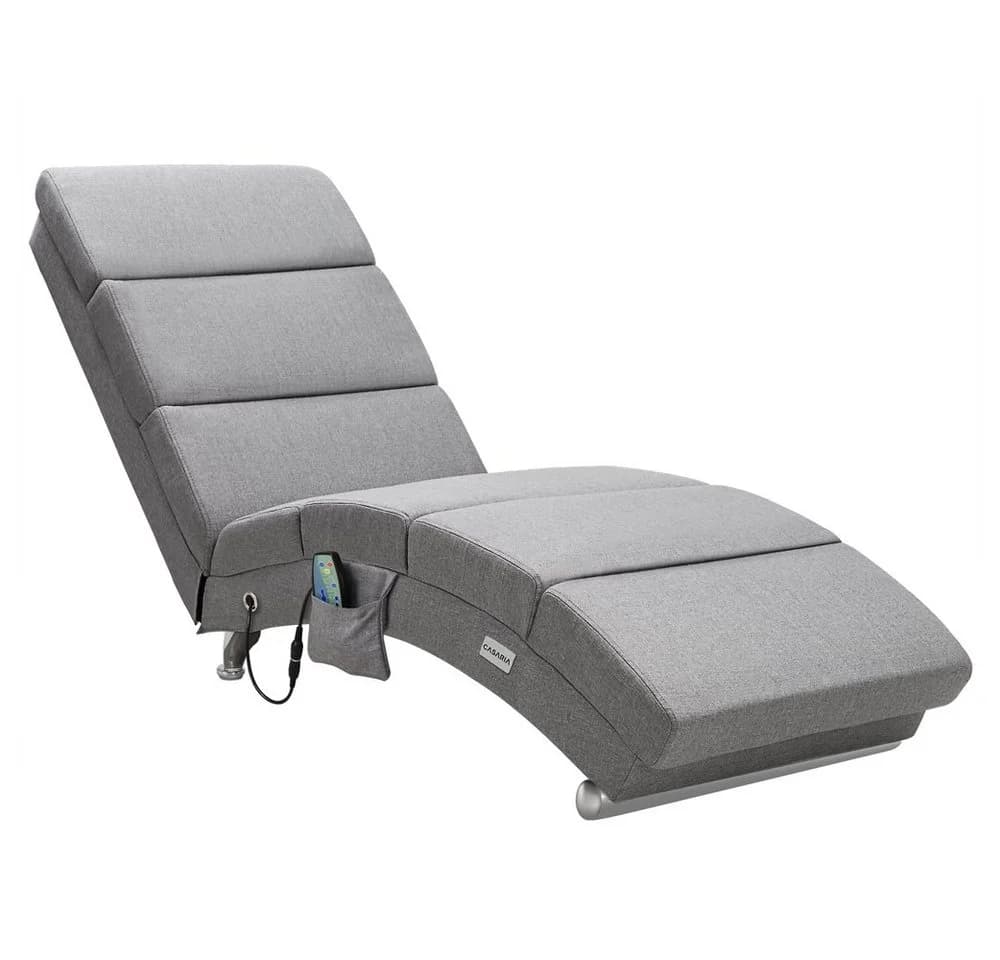 Casaria Relaxliege London mit Massage und Heizfunktion Grau - Bild 2