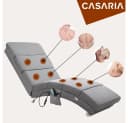 Casaria Relaxliege London mit Massage und Heizfunktion Grau Bild 5