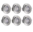 monzana Einbauleuchte 6er Set LED Dimmbar Silber Schwenkbar Bild 2